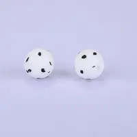 Printed Round Silicone Focal Beads