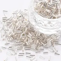 Plated Glass Bugle Beads
