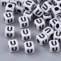 White Opaque Acrylic Beads