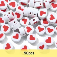 50Pcs Handmade Polymer Clay Beads