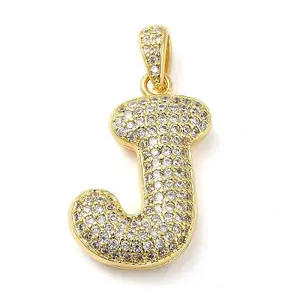 Brass Micro Pave Cubic Zirconia Pendants