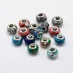Handmade Lampwork Large Hole Rondelle European Beads