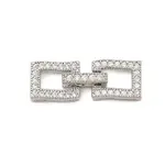 Brass Micro Pave Clear Cubic Zirconia Fold Over Clasps