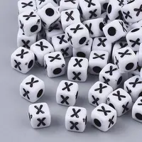 White Opaque Acrylic Beads