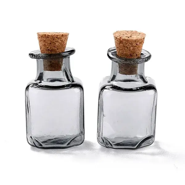 Square Glass Cork Bottles Ornament