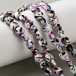 Spray Printed Synthetic Turquoise Beads Strands