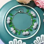 Brass Bar Link Chains Charm Bracelets