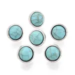 Zinc Metal Alloy & Natural Turquoise Buttons