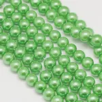 Eco-Friendly Dyed Glass Pearl Round Beads Strands