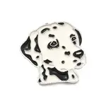 Dog Enamel Pin with Brass Butterfly Clutches