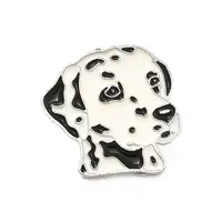 Dog Enamel Pin with Brass Butterfly Clutches
