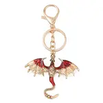 Dragon Alloy Rhinestone Pendant Keychains