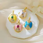 Brass Enamel Locket Pendants