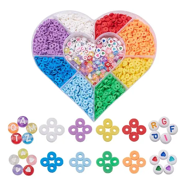 8 Colors Handmade Polymer Clay Beads