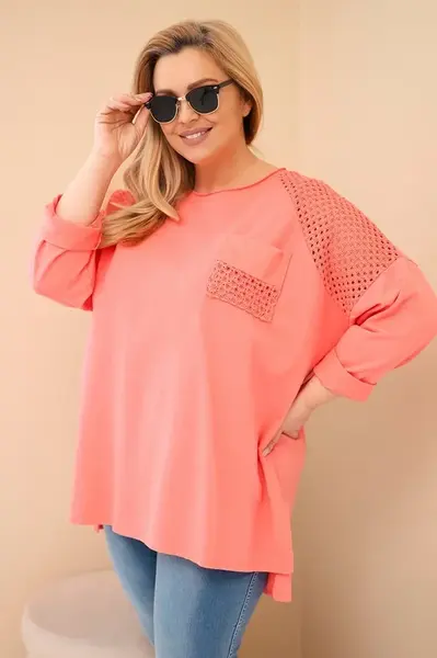 Kesi Włoski dámska plus size mikina s potlačou