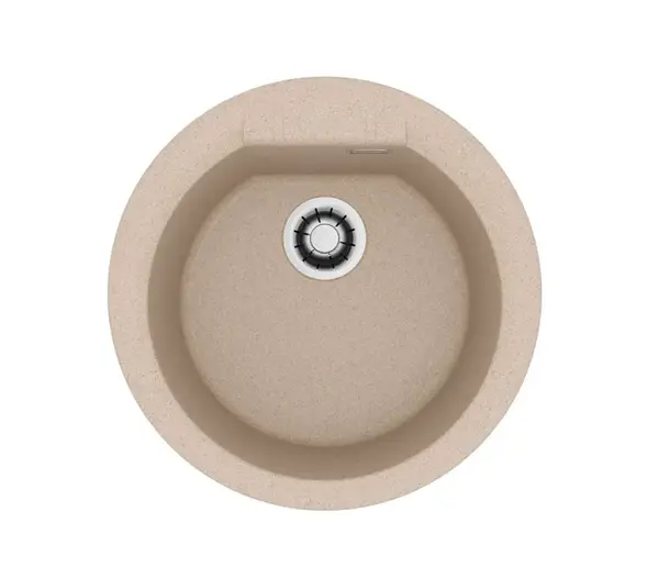 Alveus Cadit - Granitový drez, priemer 52 cm, Quick-Close, ivory 1149182