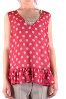 Polka dot halenka bez rukávů