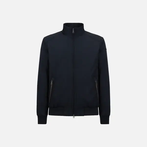 Dark Blue Men's Quilted Jacket Geox Damiano - Mens