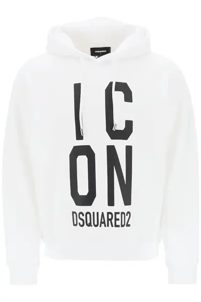 Biela mikina Dsquared2 s kapucňou