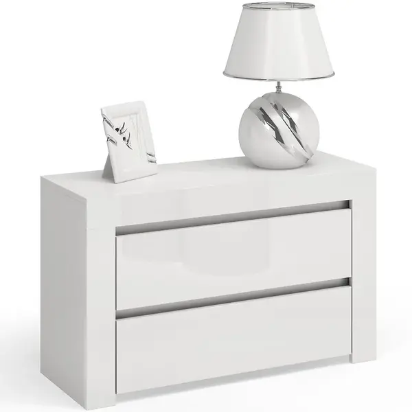 Noční Stolek Deko D2 Max Bílý Lesk