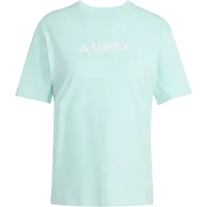 adidas TERREX LOGO TEE Pánske outdoorové tričko, svetlo zelená, veľkosť