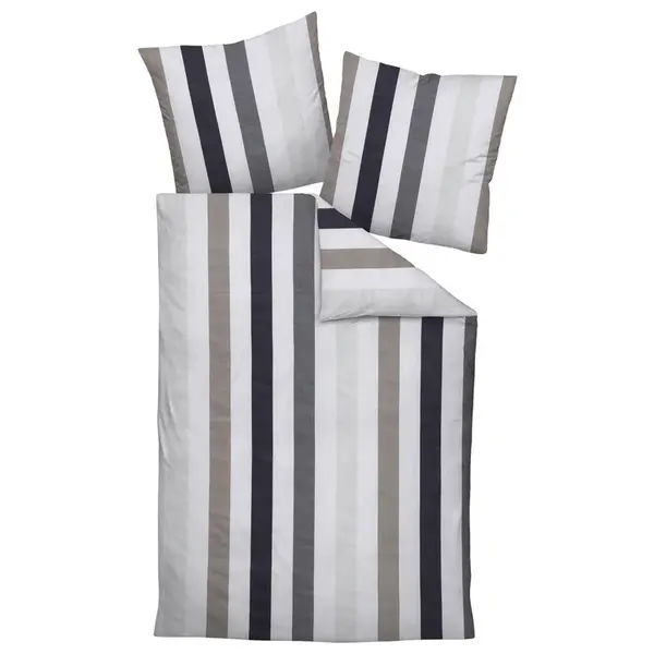 Janine POVLEČENÍ, makosatén, šedá, 135/200 cm