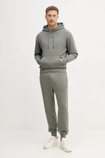 Bavlněná tepláková souprava BOSS Orange TracksuitWesmallhood