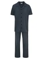 Dagi Dlhé pyžamo  nebesky modrá / čierna