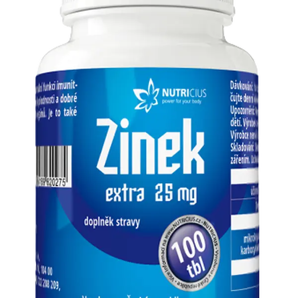 NUTRICIUS Zinek EXTRA 25 mg 100 tablet
