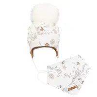 New Baby Podzimní holčičí kojenecká čepička s šátkem na krk  Special One, vel. 68 (4-6m)