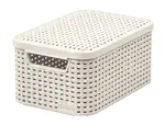 Curver Úložný box Rattan Style2 s víkem S 1 ks krémový
