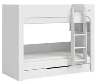 Dětská patrová postel 90x200cm se šuplíkem vendella - bílá