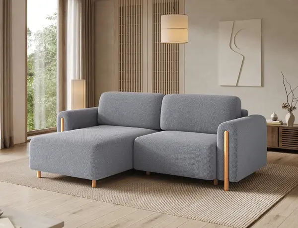 Sedací souprava Acossta Provedení: Levá varianta, Nožičky: Dub, látka: Calmora 5