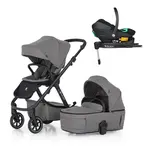 PETITE&MARS Kočárek kombinovaný ICON 2v1 Dove Grey LITE RWS + Core Pro i-Size Black Grey + B
