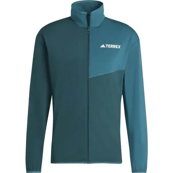 adidas MULTI TERREX CLIMAWARM FZ FL Pánska outdoorová bunda, tmavo zelená, veľkosť