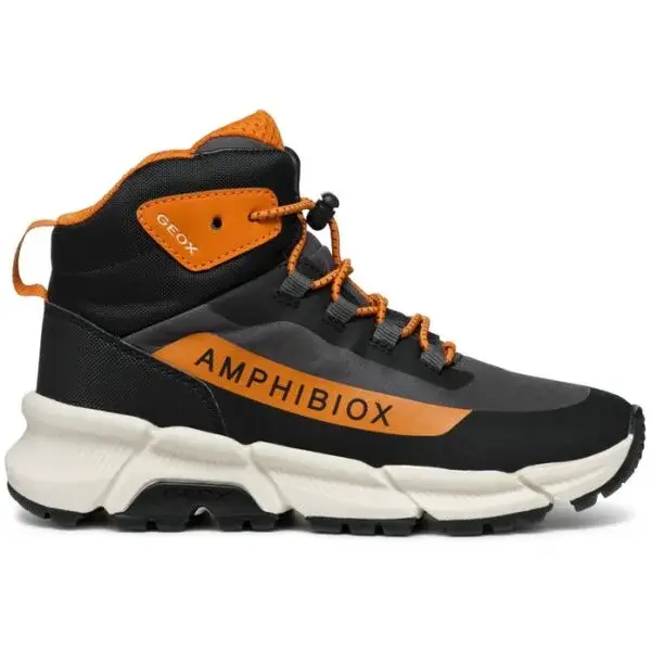 Geox J FLEXYPER PLUS B ABX A Chlapčenská členková obuv, čierna, veľkosť