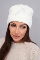 Dámska zimná čiapka s kryštálmi