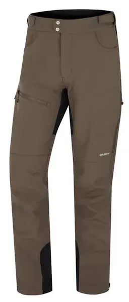 Husky  Keson M brown, M Pánske softshell nohavice