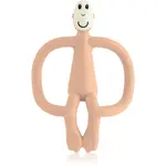 Matchstick Monkey Teething Toy and Gel Applicator hryzadielko s kefkou 2 v 1 Peach Salmon 1 ks