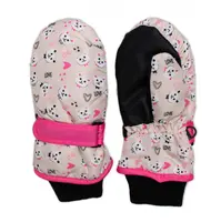 Baby Nellys Dětské zimní, nepromokavé palčáky, Love Cat, béžové vel.  98/104, 12 cm