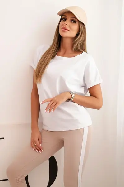 Kesi Mušelínová súprava blúzka + nohavice svetloružová