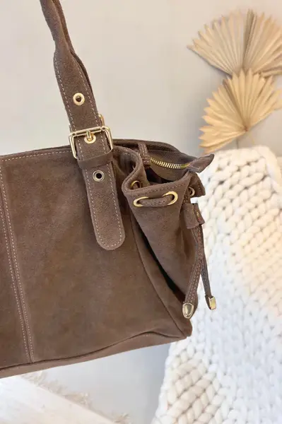 Kožená semišová kabelka Boto Ilienne