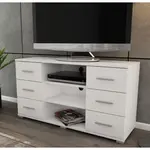 Vysoký TV stolek Oskar TV, bílý, výška 65 cm