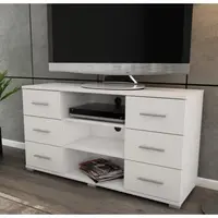 Vysoký TV stolek Oskar TV, bílý, výška 65 cm
