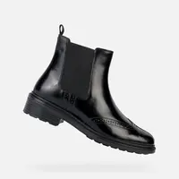 Čierne dámske členkové topánky Geox Walk Pleasure