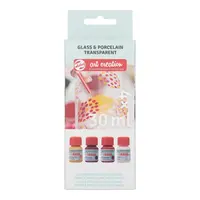 Talens art creation Farby na sklo, porcelán v sade 4x30ml-Talens Art Creation