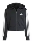 ADIDAS SPORTSWEAR Športová mikina so zipsom 'Essentials'  čierna / biela