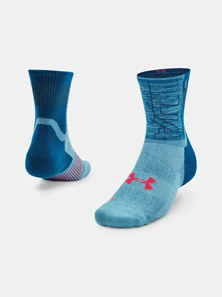 Under Armour Ponožky UA ArmourDry Run Mid-Crew-BLU - unisex