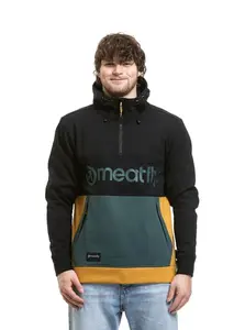 Meatfly pánská technická mikina Tason Black / Chai Tea | Černá | Velikost L