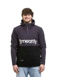 Meatfly pánská technická mikina Tason Purple | Černá | Velikost S